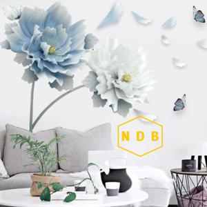 벽장식 플라워 스티커 시트지 방꾸미기 거실 현관 포인트 붙이는 인테리어 꽃 데코 벽지