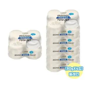 매일 상하목장 유기농 그릭요거트플레인80g(4입) X6개/냉장무배