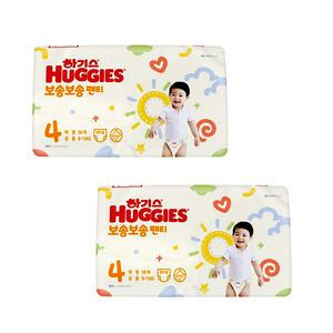 하기스 보송보송 팬티 4단계 대형 56매 공용 2팩 안심흡수력 와이드흡수패드 기저귀
