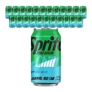 스프라이트 제로 Chill, 350ml, 24개