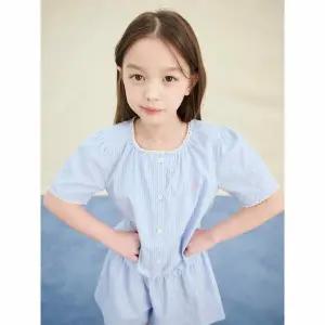 [빈폴키즈] 여아 클래식 스트라이프 상하 세트 - 스카이 블루 (BI5465G02Q)