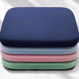 방석 메모리폼 실크 식탁의자 수험생 운전 벤치 컴퓨터 네모 고정끈 방석