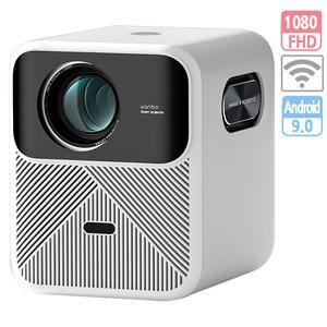 완보 Mozart1 미니 LED 빔 프로젝터 FHD 1080p 고화질 안드로이드 9.0 WIFI 미러링 소형 휴대용 가정용 사무실 캠핑 차박