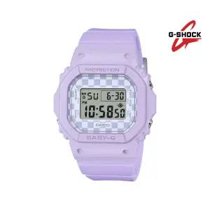 [롯데백화점]지샥 BGD-565GS-6DR 체크무늬 여성 아동 방수시계 연보라 패션시계