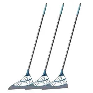 실리콘빗자루 욕실 물기제거 방비 고무비 블루 E709