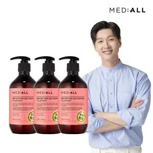 메디올 탈모완화 비듬각질개선 약산성 샴푸 힐링부케 480ml 3개