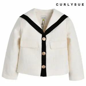 [보리보리/컬리수]아동 배색 트위드 자켓 C241JKG03P