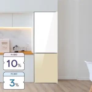 [최대혜택 53만] 캐리어 모드비 312L 피트인 콤비냉장고 MRNC312ESM1 화이트+베이지