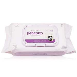 베베숲 아기물티슈 프리미어 70매 캡형 6입 베베숲물티슈 브라운물티슈 물티슈100매 보습
