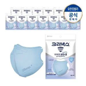 [크리넥스] 라이트핏 쿨마스크 대형 블루 5PX14개