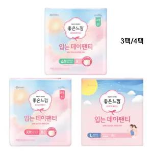 좋은느낌 입는 데이팬티 소형 중형 대형 각 8매X3팩/4팩 입는 생리대 라이트핏 심리스타입