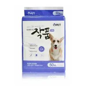 작품패드 강아지 배변 패드 중대형 (블루) 50매