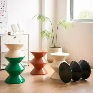 다용도스툴 화장대의자 모래시계 화분선반 보조 선반 간이 의자 스툴 STL-3