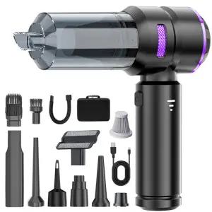 [최신형]Voltmate 휴대용 무선 에어건 청소기 차량 가정 야외 흡취일체형 다기능 청소기 LED 전량 표시 BLD