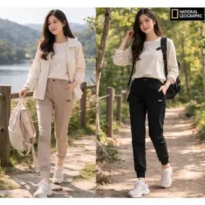 [내셔널지오그래픽](강남점) N233WPT020 여성 유카 셔링 조거 팬츠