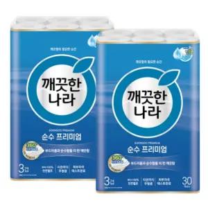 깨끗한나라 순수 프리미엄 27m, 30롤, 2개