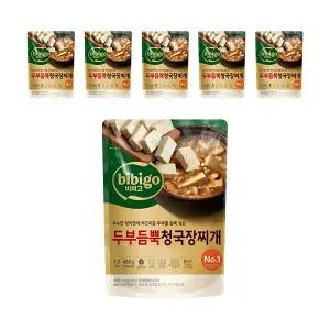 CJ 비비고 두부듬뿍청국장찌개 460g, 6개