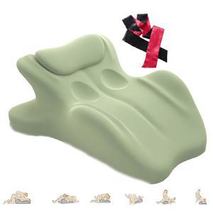 비레온 스위트 스팟 베개, 아르코바 키로몬크 커플 - 등, 다리 및 친밀감 지원을 위한 27 경사 메모리 폼 웨지(그린, 23.22 * 18.11 15.35인치)