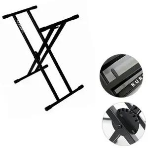 건반 스탠드 휴대용 무대용 접이식 키보드 스탠드 원터치 쌍열 디지털피아노 신디사이저 5단계 받침대