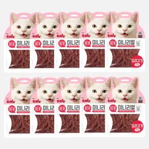 더캣츠 뉴 미니리얼 고양이 육포 간식 오리고기70g x 10개