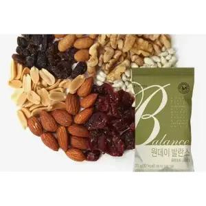 [CJ] 한줌견과 원데이발란스그린 20g x 30봉 (1달분) 꿀땅콩 간식 견과
