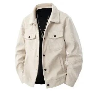 [위즈아이]남성 여름 남성 코듀로이 셔츠형 자켓 빅사이즈 골덴 캐쥬얼 아우터 WI232J
