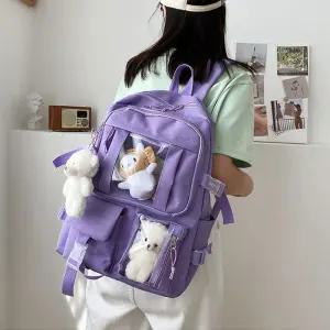 투명 포켓 책가방 백팩 초등학생 인형 보관 학원 가방 꾸미기 신학기 선물