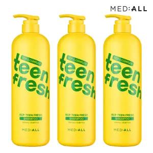 메디올 틴 프레시 알시피 청소년 지성두피케어 샴푸 1000ml 3개