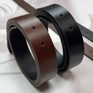 [턴트]플럼도트 이탈리아통가죽소가죽 벨트끈 폭33mm허리띠