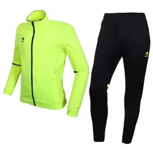 남성 형광 집업 하이넥 훈련 운동복 세트 트레이닝