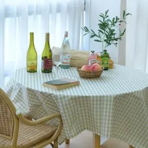 (그린체크 100x140) 식탁보 양면 방수/예쁜/테이불/식탁포/테이블/홈카페/탁자보/식탁/장식보/인테리어