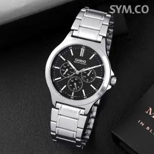 [카시오] MTP-V300D-1A 클래식 라운드 멀티기능 정장캐쥬얼 남자 메탈 시계 d