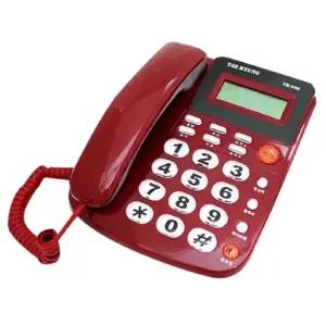 태경 수신 발신번호 저장 재다이얼 발신자 번호표시 빅버튼 유선전화기_레드