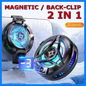 SL17 마그네틱 디스플레이 폰 쿨러 백 클립 2 in 1 게임 쿨러 반도체 고속 휴대폰 냉각 선풍기 IOS 안드로