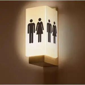 스마트 화장실사용중표시등 충전식 조명 아크릴 가로형 표시등 번호 4