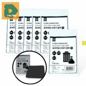 적당한크기 쓰레기비닐 300매 사무실 유백 봉지 재활용봉투 정리 야외 분리 책상 청소 45L 이사 옆 수거