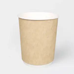 [박스] 단열 이중컵 무지 네츄럴크라프트 10온스 500개