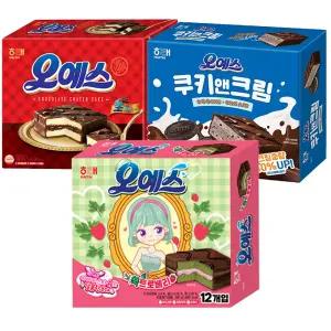 오예스 360g 일반+쿠키앤크림+쑥트로베리