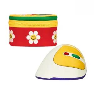 위글위글 버티컬 마우스 아이보리 무선 마우스 파우치 세트