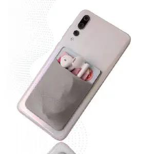 스마트폰 카드지갑 부착형 미니 포켓 휴대용 수납 케이스 실리콘 접착식 핸드폰 액세서리