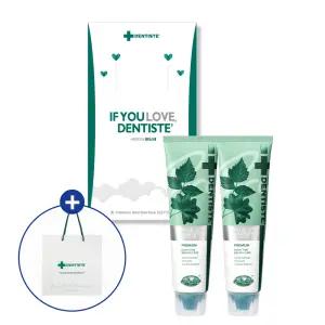 덴티스테 치약 2P 선물세트 플러스화이트 프로 100g 2개+쇼핑백