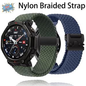 아마즈핏 T-Rex3 Pro 44mm 48mm용 나일론 브레이디드 스트랩 낙하산 버클 편안한 손목밴드 밸런스 2-1/액티