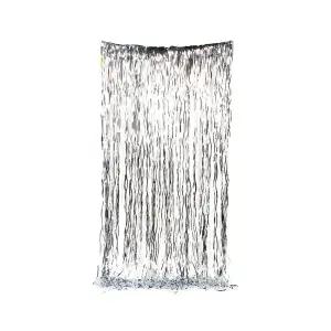 파티장식 은박수술커튼 웨이브실버 생일 기념일 행사