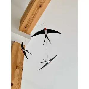 제비 모빌 벽장식 3마리(완제품) 거실 북유럽 감성 천장 행잉