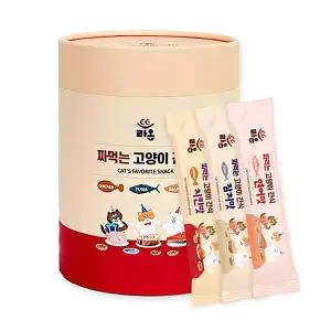[네네린도] 라온 짜먹는 고양이 간식 14g x 60p 참치 연어 치킨