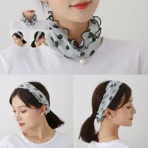 (제스트)여성 10타입 목주름 쉬폰스카프 진주스카프 목주름