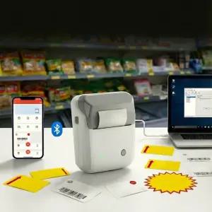 무인 아이스크림 편의점 매장라벨프린터 님봇 B31 블루투스 PC 겸용 바코드 라벨기