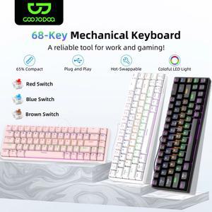 68키 기계식 키보드 완전 DIY 핫스왑 디자인 스위치 65 게이밍 RGB 유선