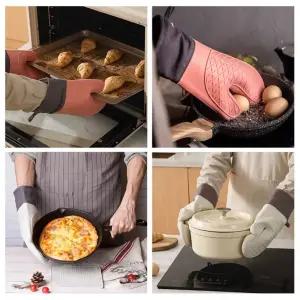 실리콘 오븐 주방 냄비 장갑 오븐용 열차단 2중/벙어리/잡는장갑/베이킹/부엌용/내열장갑/손보호/제과장갑