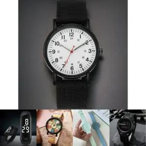 아날로그 슬림 나토 밴드 저소음 손목 시계 학생 시험/학교/디자인/가벼운/고급/커플/심플/예쁜/다용도